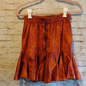 NWT Simplee Boho Skirt Rust Orange Women's